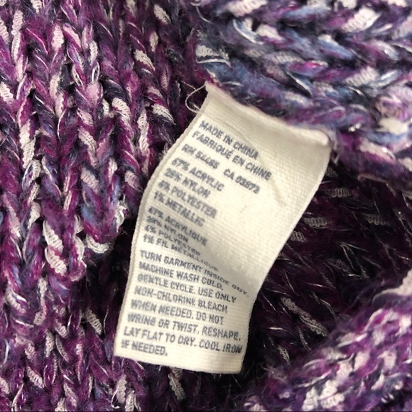 American Eagle Purple cowl neck chunky sweater - Picture 6 of 8